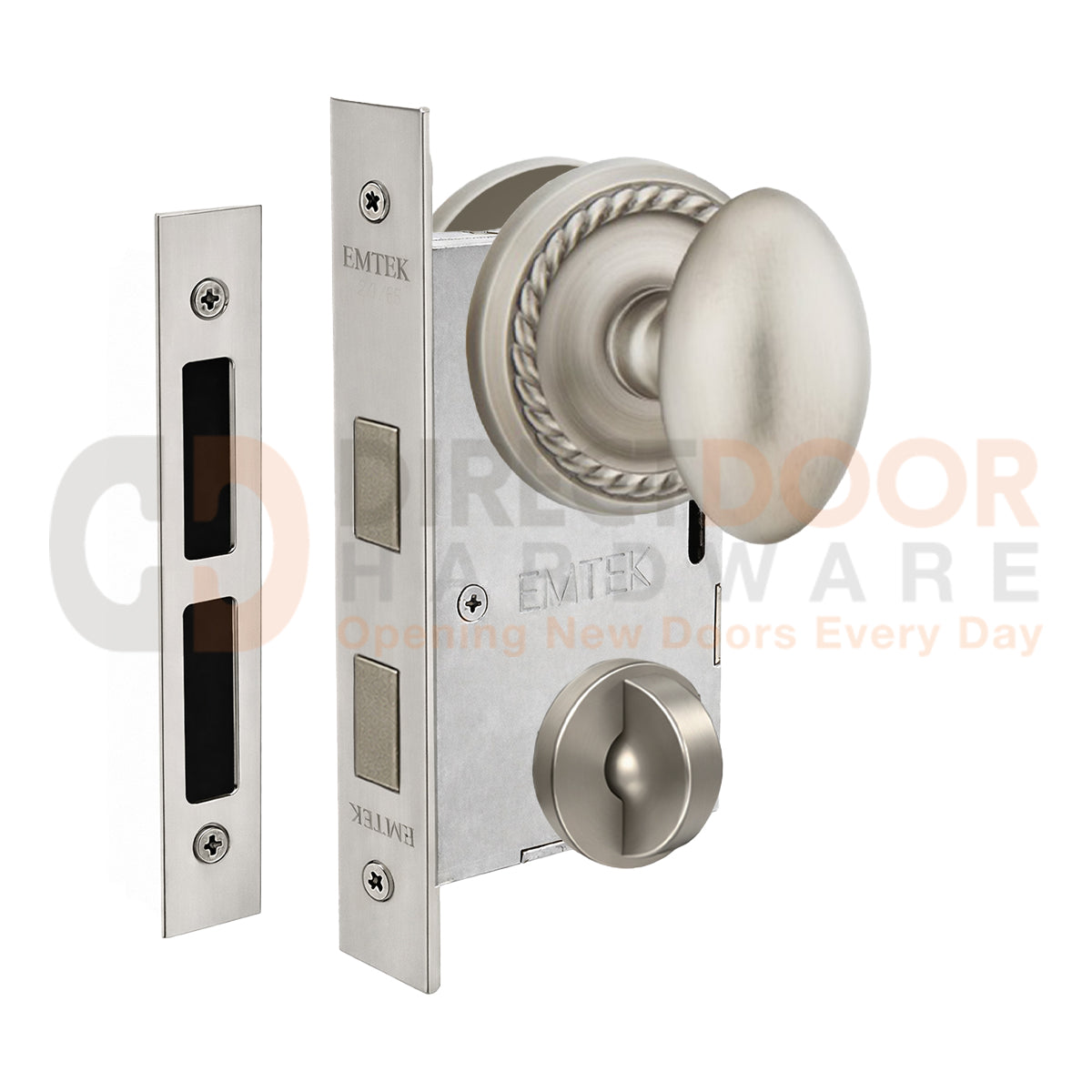 Emtek Egg Interior Mortise Knob with Rope Rosette