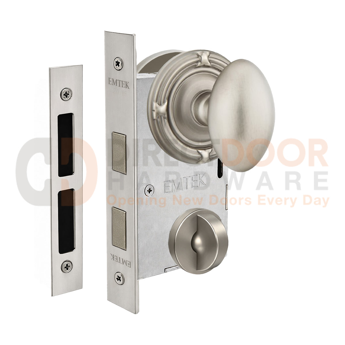Emtek Egg Interior Mortise Knob with Ribbon & Reed Rosette