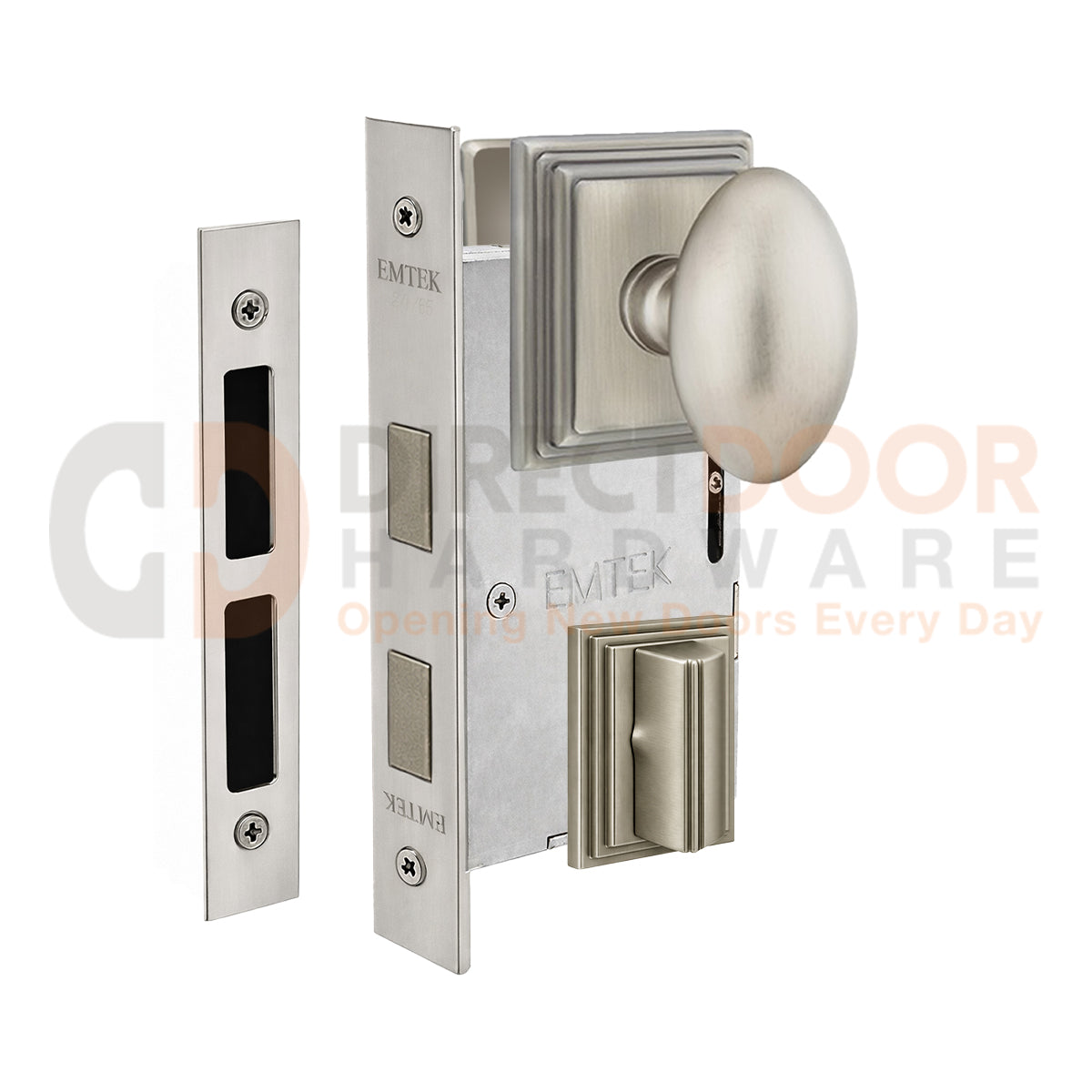 Emtek Egg Interior Mortise Knob with Wilshire Rosette