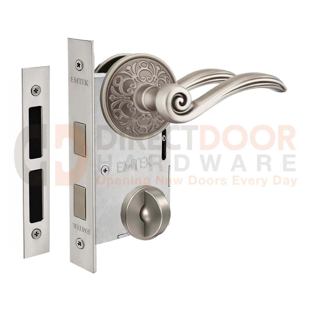 Emtek Elan Interior Mortise Lever with Lancaster Rosette