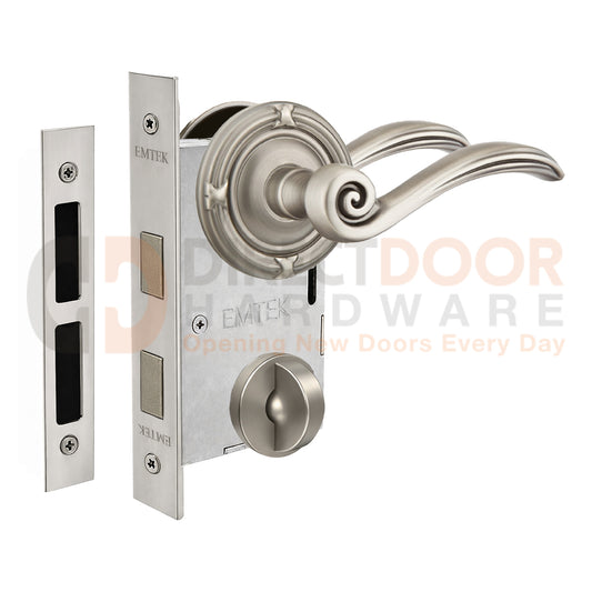 Emtek Elan Interior Mortise Lever with Ribbon & Reed Rosette