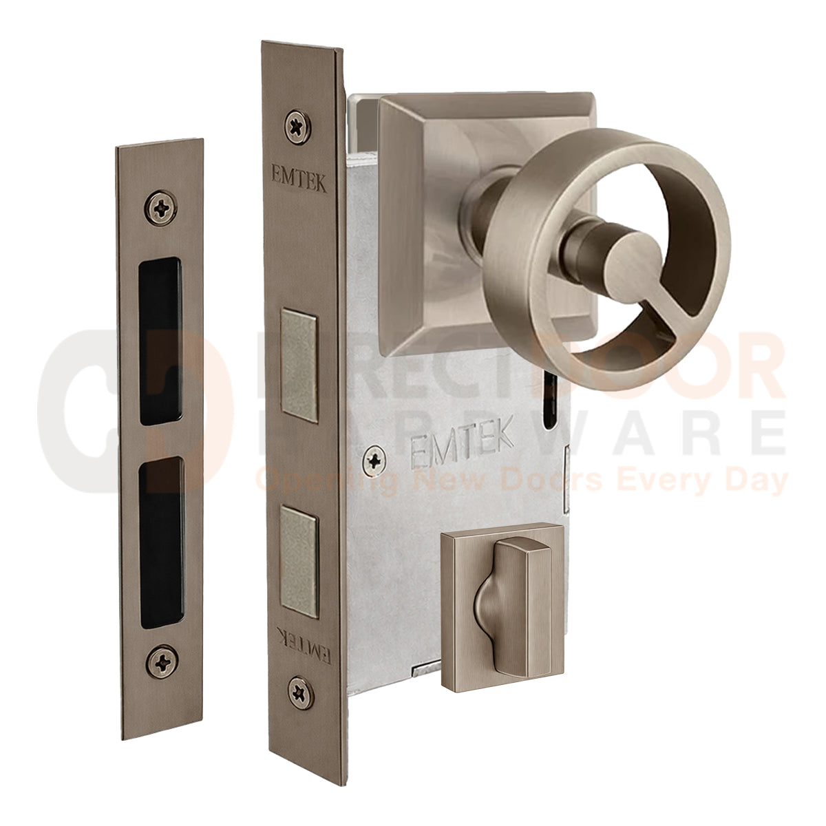 Emtek Spoke Interior Mortise Knob with Quincy Rosette