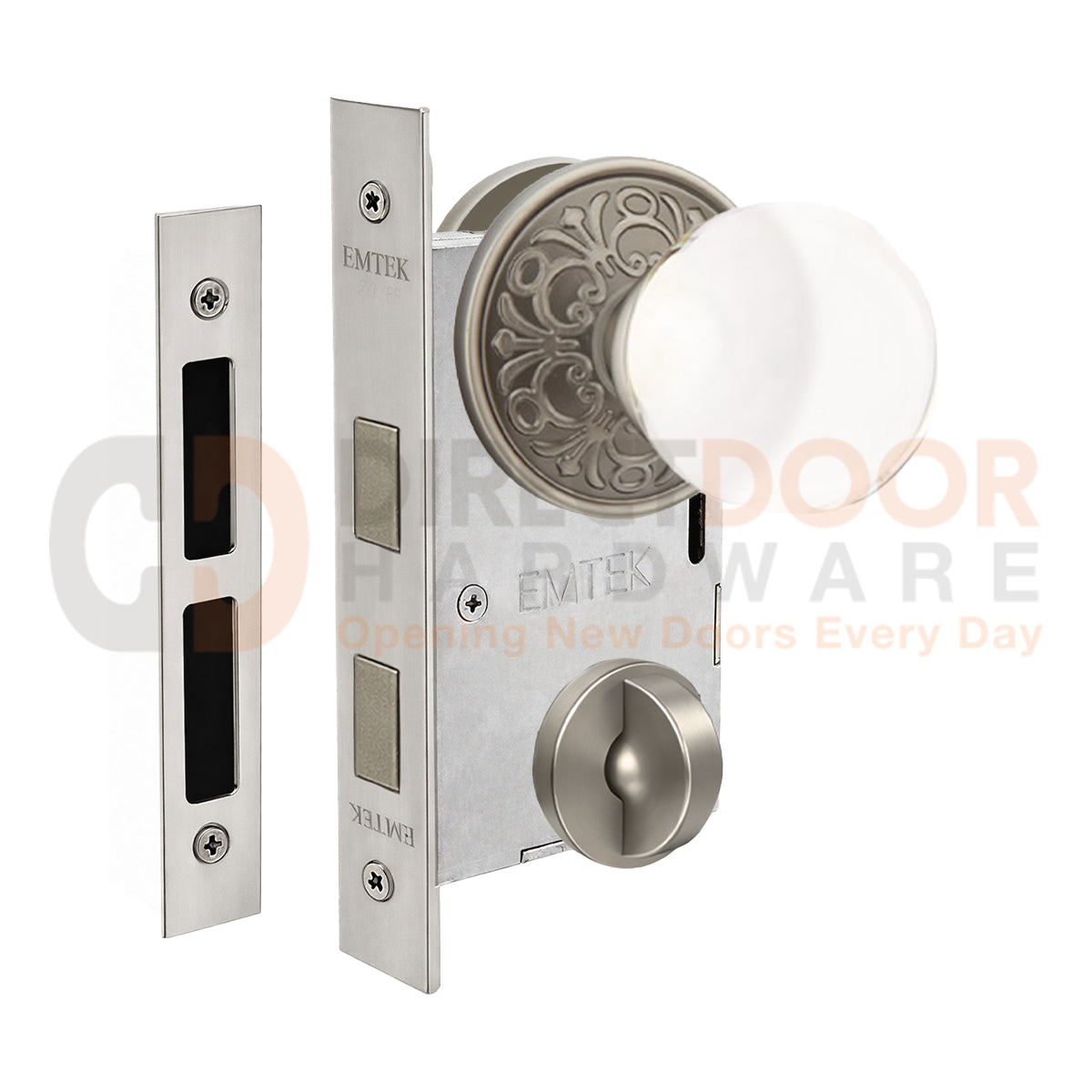 Emtek Bristol Interior Mortise Knob with Lancaster Rosette