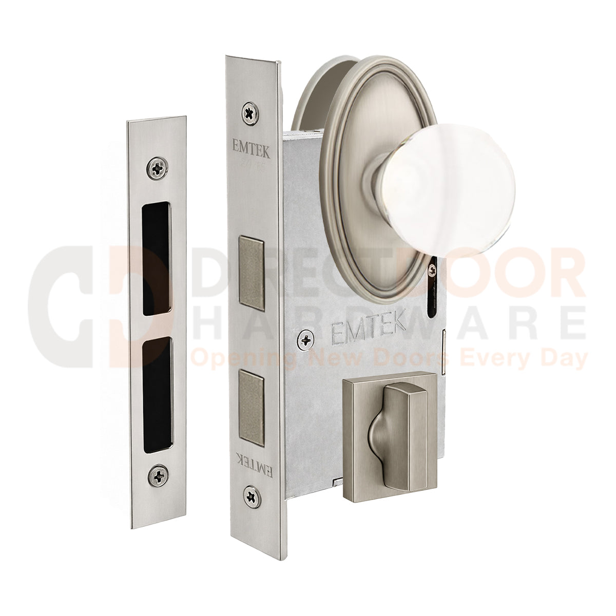 Emtek Bristol Interior Mortise Knob with Oval Rosette