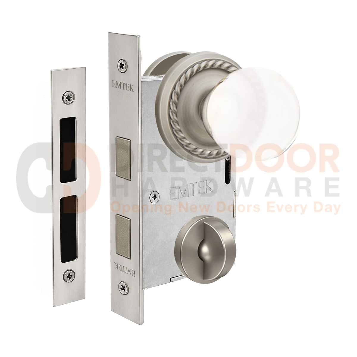 Emtek Bristol Interior Mortise Knob with Rope Rosette