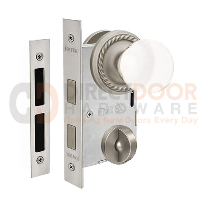Emtek Bristol Interior Mortise Knob with Rope Rosette