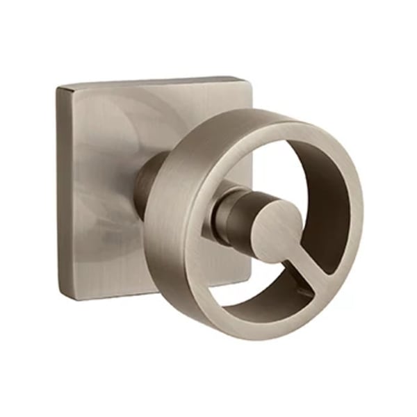 Emtek Spoke Interior Mortise Knob with Square Rosette