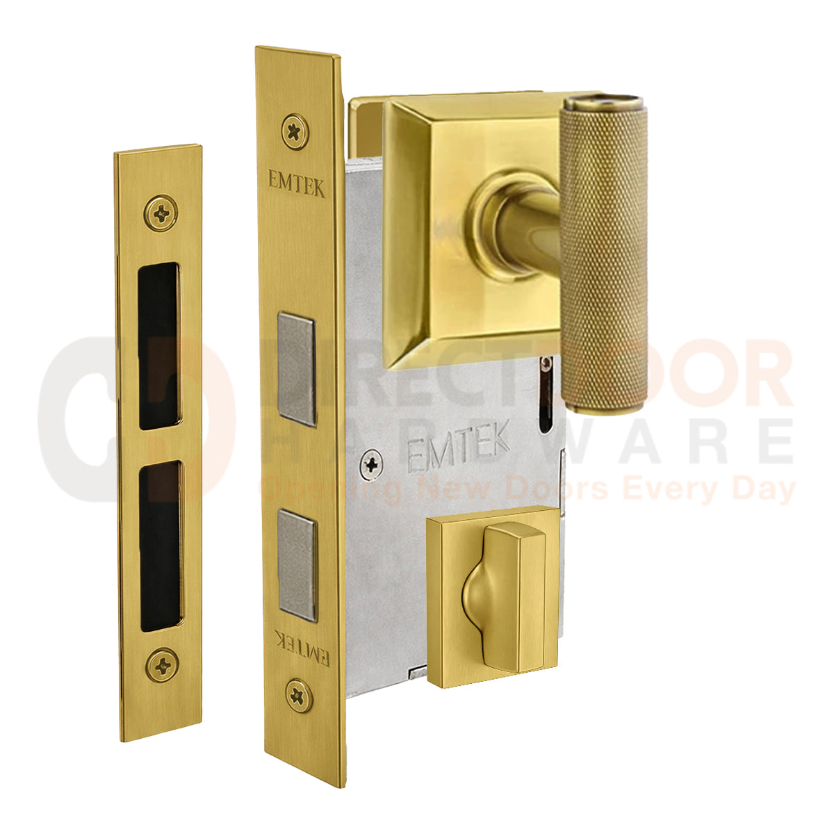 Emtek Ace Knurled Interior Mortise Knob with Quincy Rosette