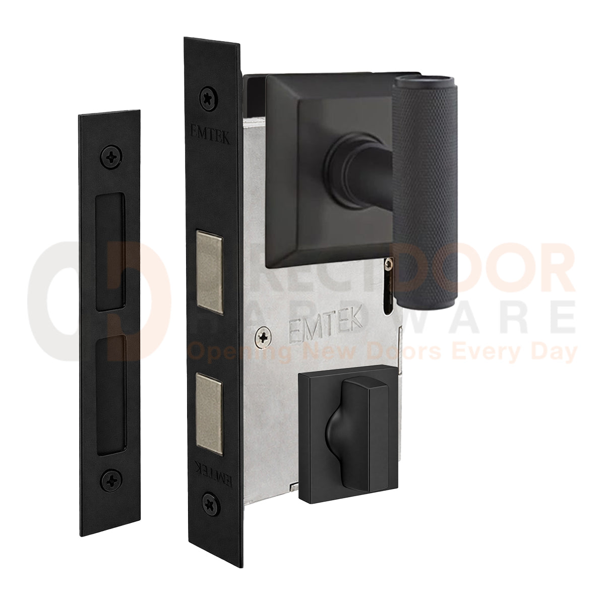 Emtek Ace Knurled Interior Mortise Knob with Quincy Rosette