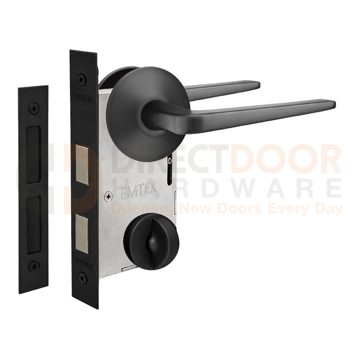 Emtek Athena Interior Mortise Lever with Modern Rosette