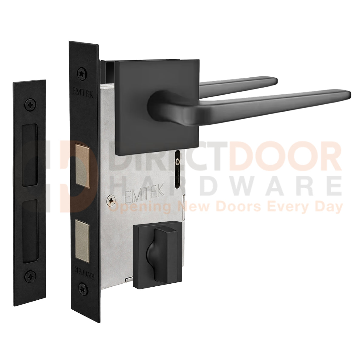 Emtek Athena Interior Mortise Lever with Square Rosette