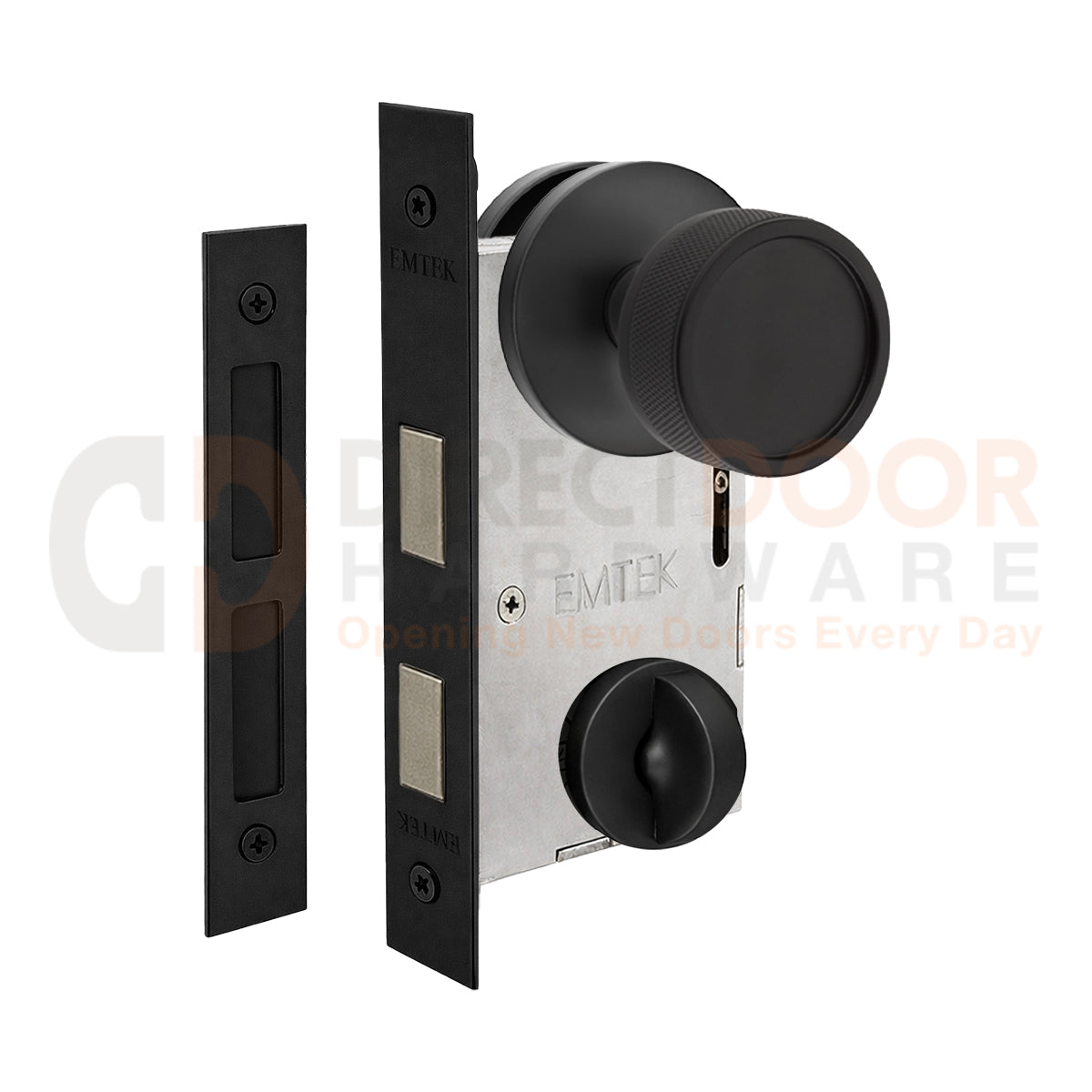 Emtek Conical Knurled Interior Mortise Knob with Disk Rosette
