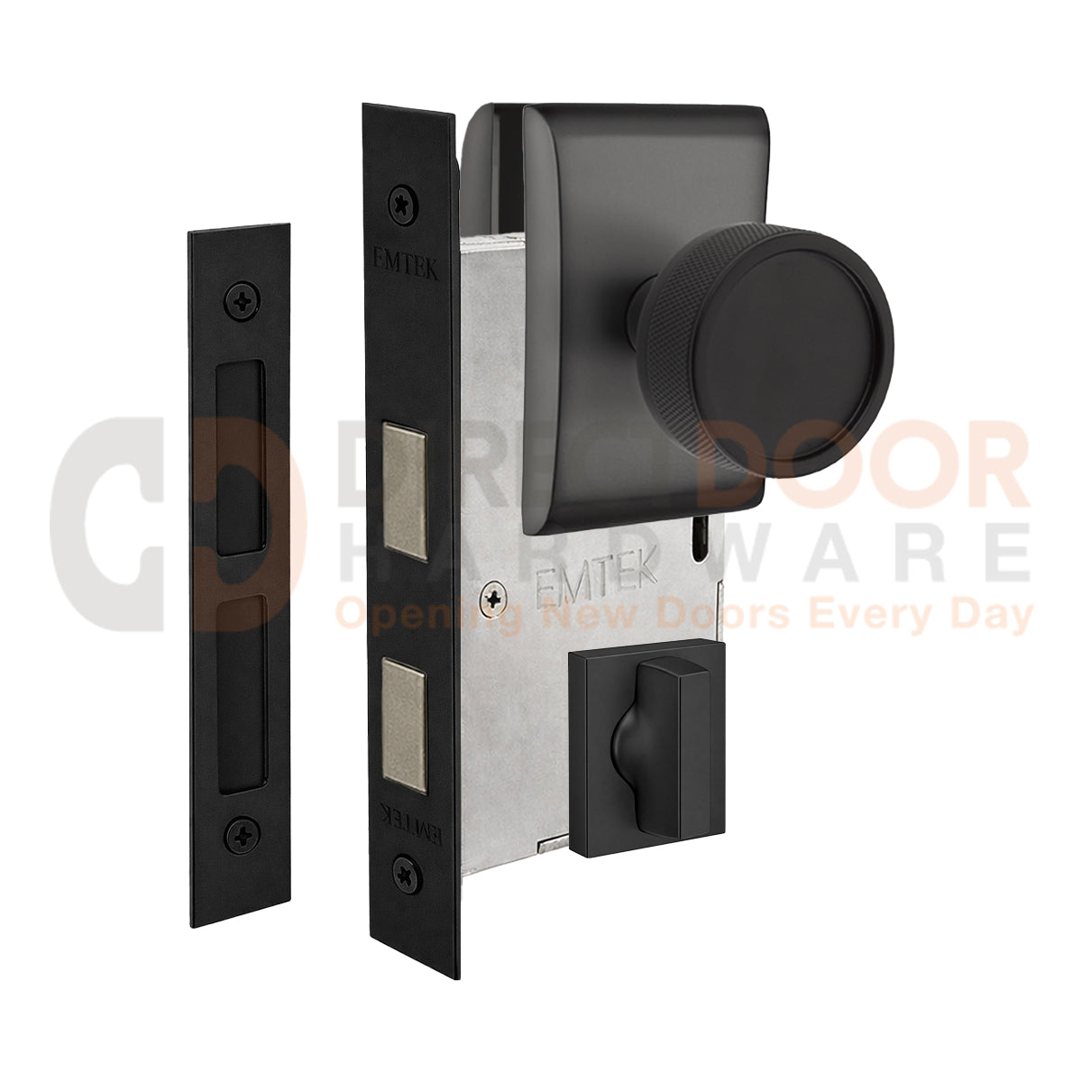 Emtek Conical Knurled Interior Mortise Knob with Neos Rosette