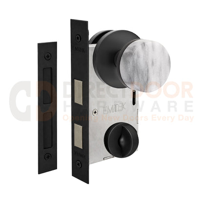 Emtek Conical Marble Interior Mortise Knob with Disk Rosette