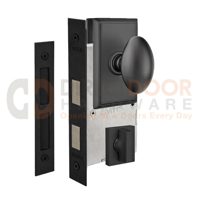 Emtek Egg Interior Mortise Knob with Rectangular Rosette