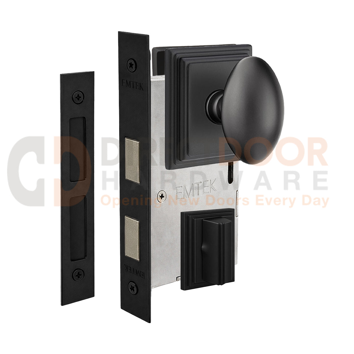 Emtek Egg Interior Mortise Knob with Wilshire Rosette