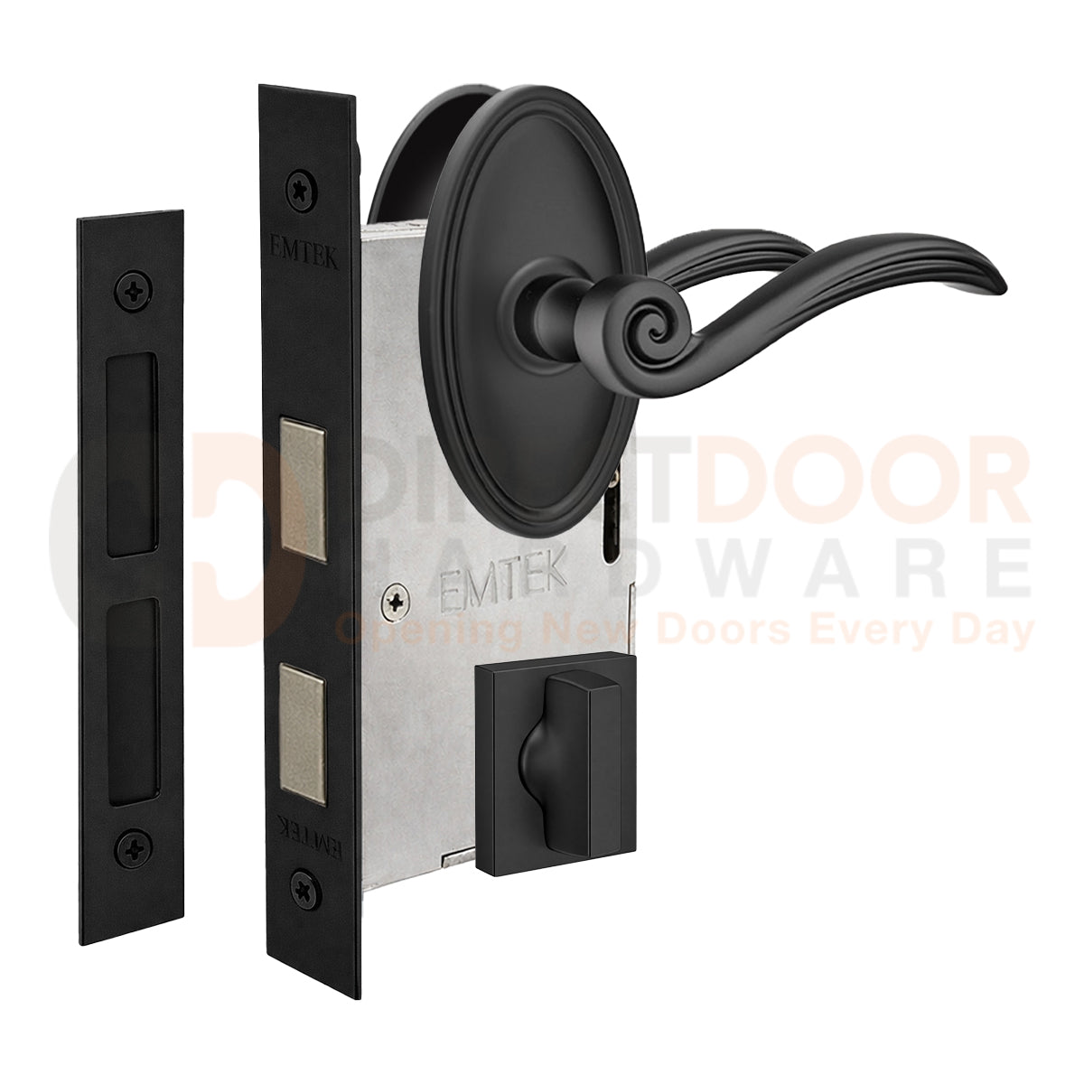 Emtek Elan Interior Mortise Lever with Oval Rosette
