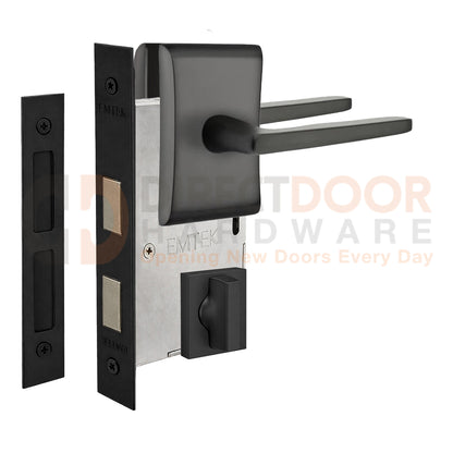 Emtek Hermes Interior Mortise Lever with Neos Rosette