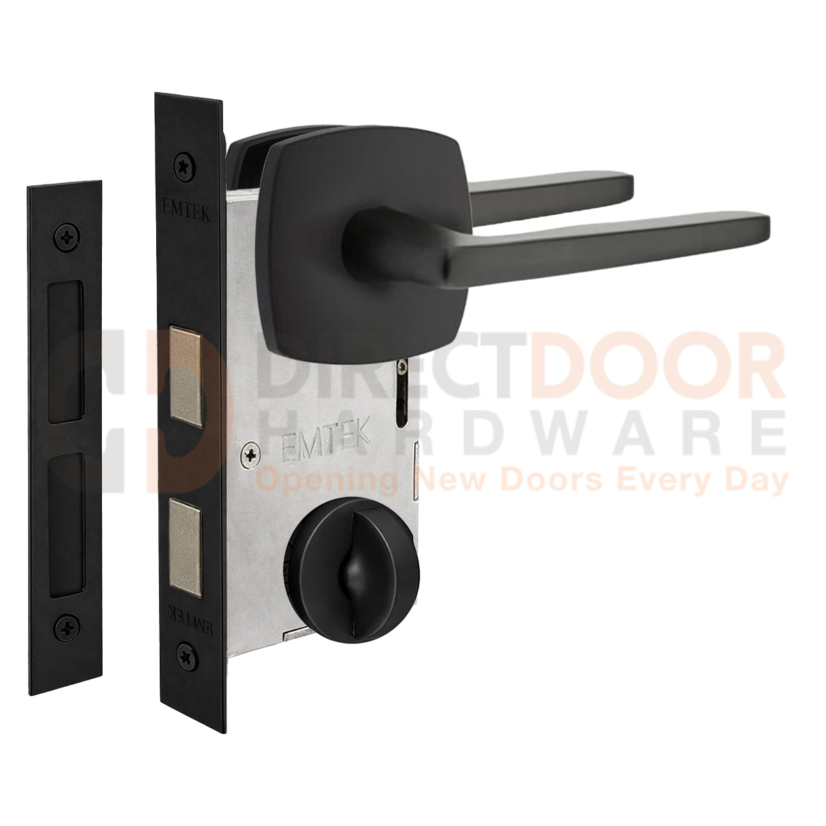 Emtek Hermes Interior Mortise Lever with Urban Rosette