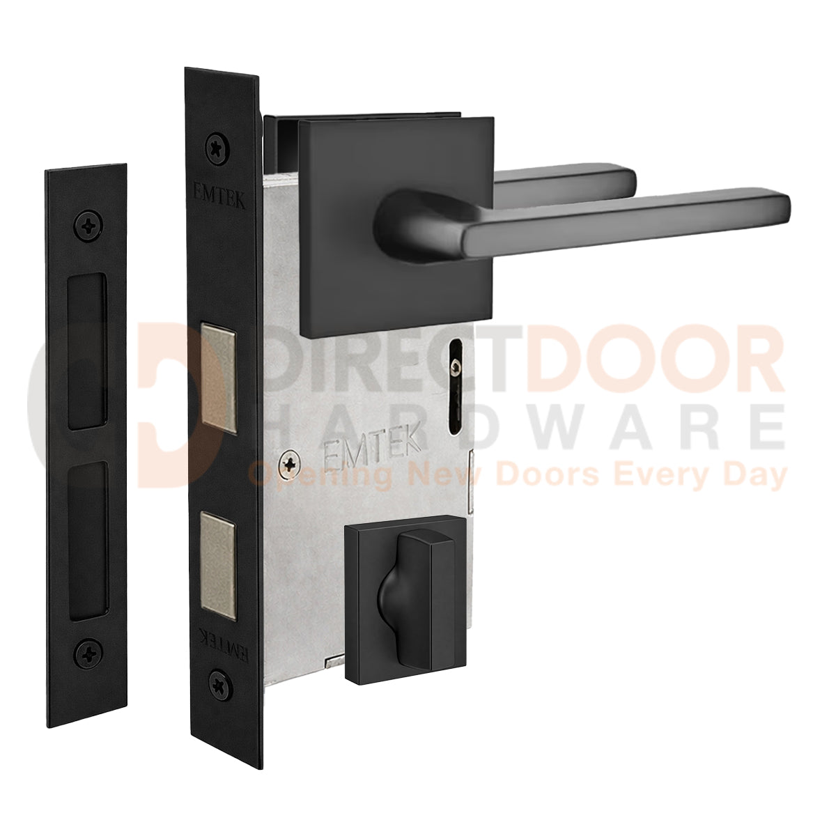 Emtek Helios Interior Mortise Lever with Square Rosette