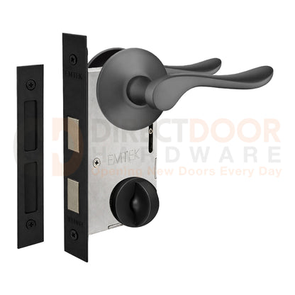 Emtek Luzern Interior Mortise Lever with Modern Rosette