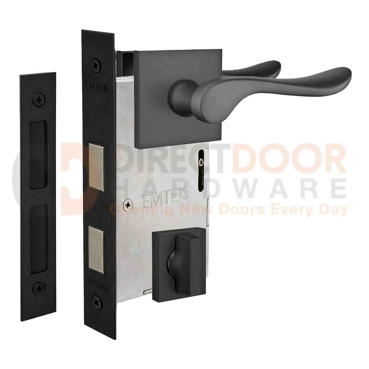 Emtek Luzern Interior Mortise Lever with Square Rosette
