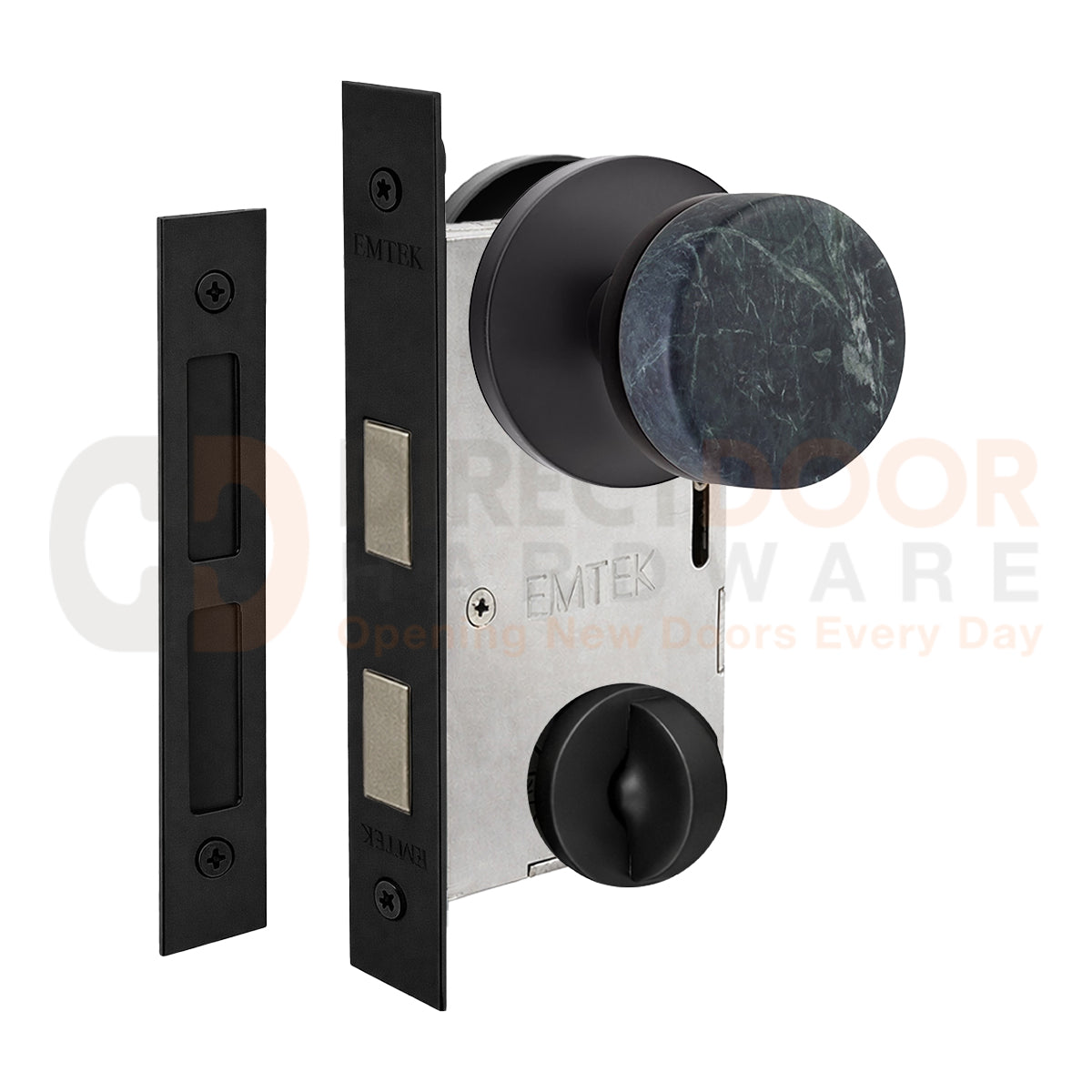 Emtek Green Marble Interior Mortise Knob with Disk Rosette