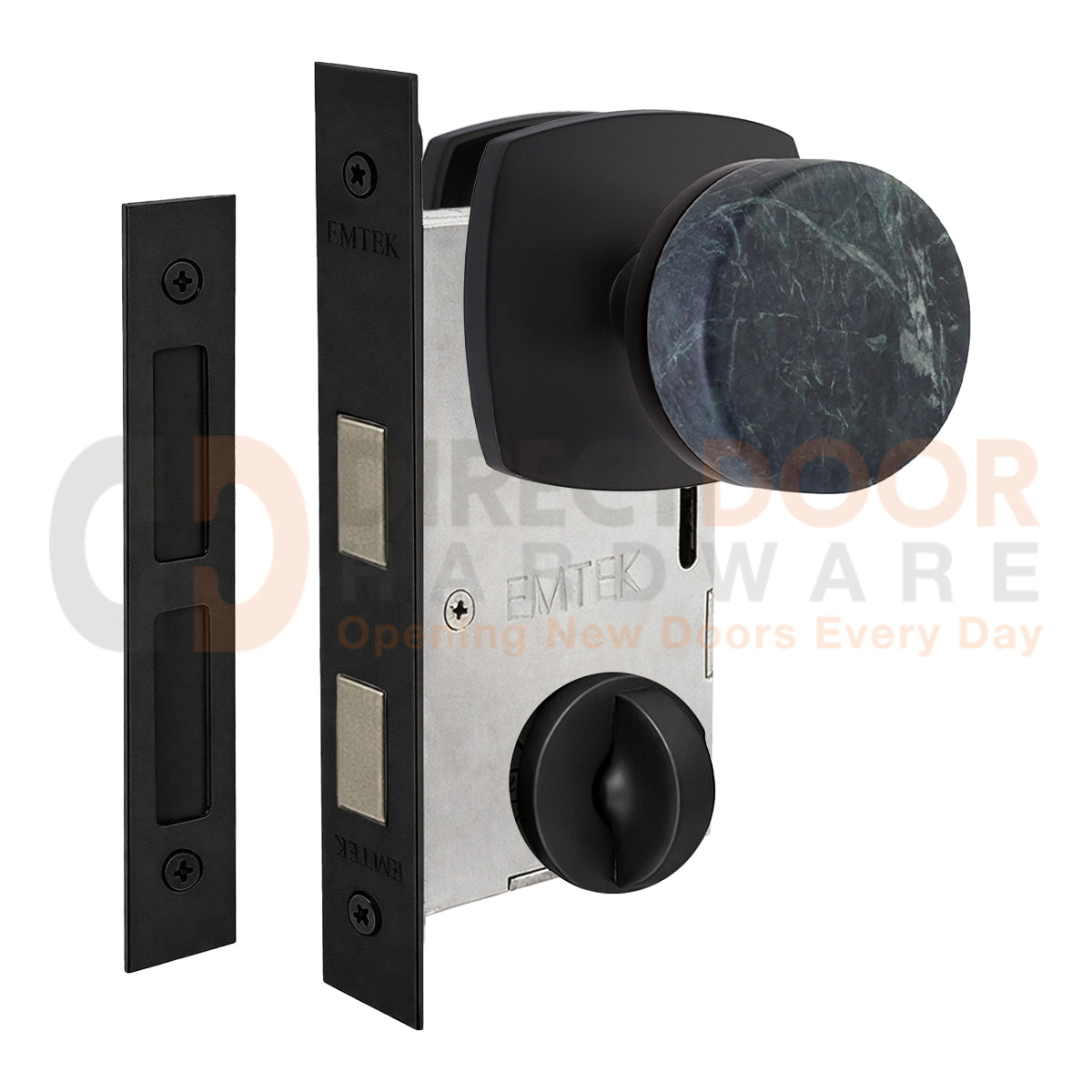 Emtek Green Marble Interior Mortise Knob with Urban Rosette