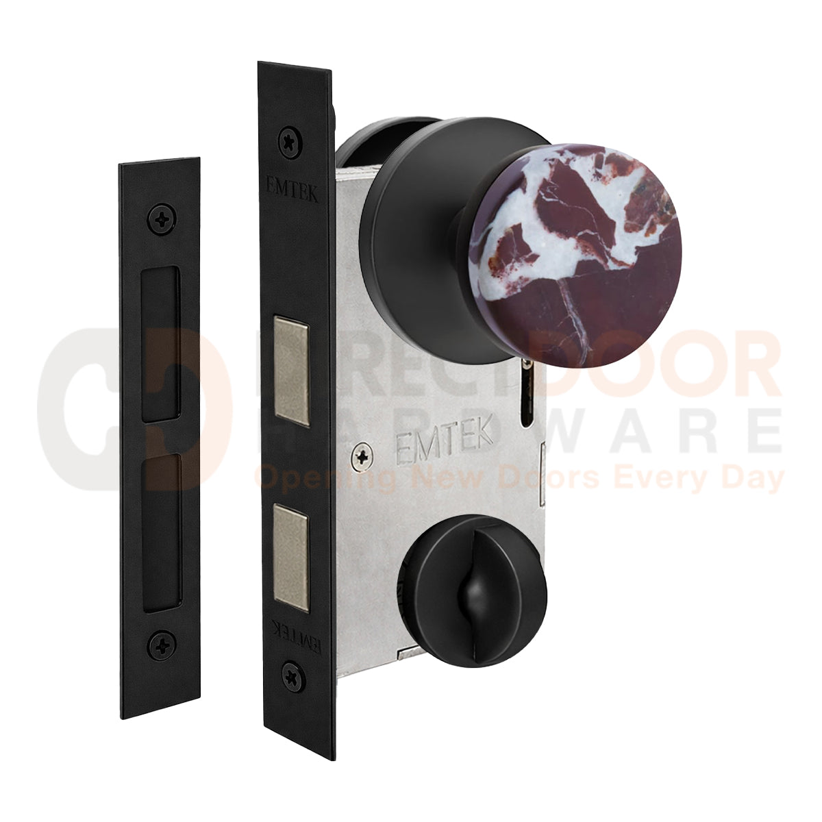 Emtek Rosso Levanto Interior Mortise Knob with Disk Rosette
