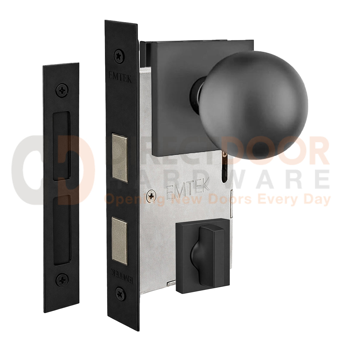 Emtek Orb Interior Mortise Knob with Square Rosette