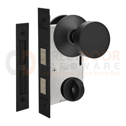 Emtek Round Interior Mortise Knob with Modern Rosette