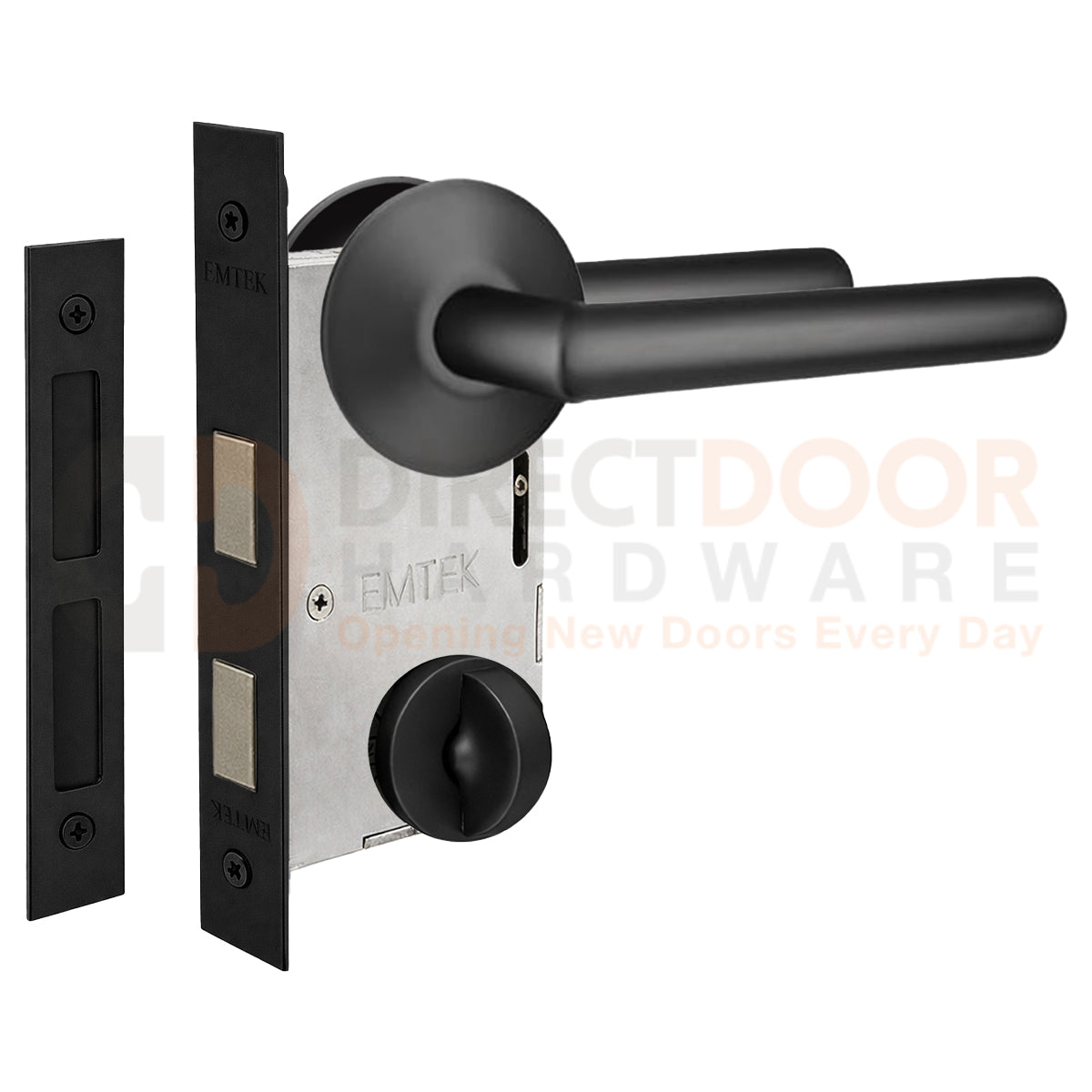 Emtek Stuttgart Interior Mortise Lever with Modern Rosette