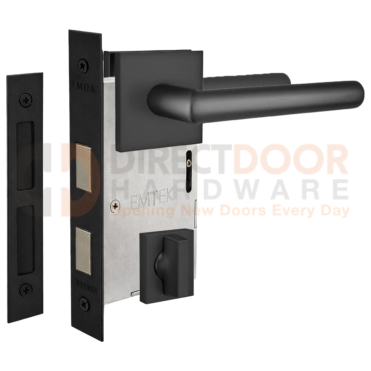 Emtek Stuttgart Interior Mortise Lever with Square Rosette