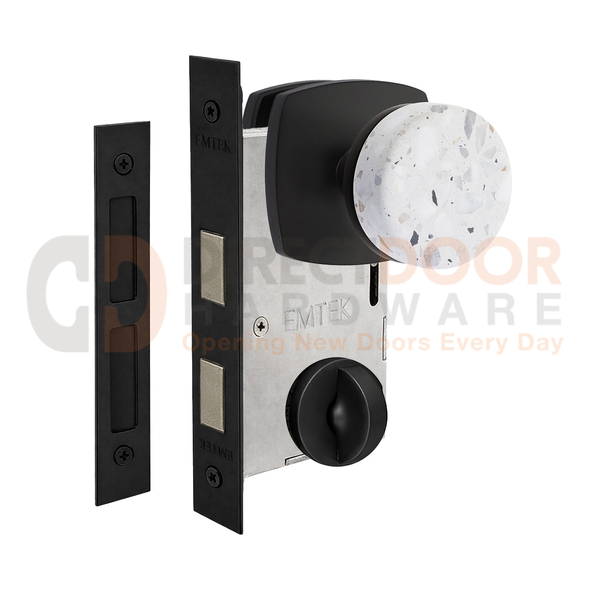 Emtek Light Terrazzo Interior Mortise Knob with Urban Rosette