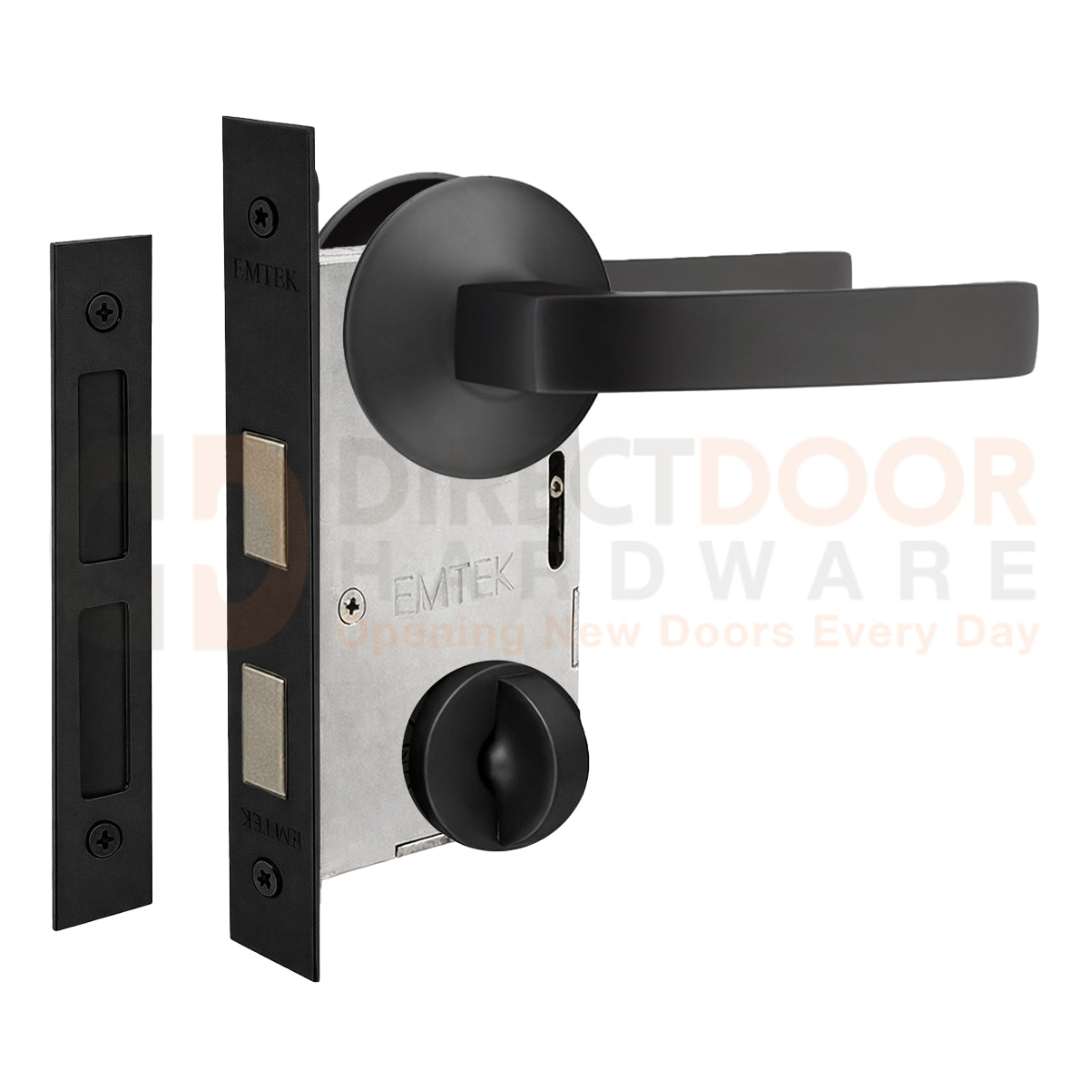 Emtek Breslin Interior Mortise Lever with Modern Rosette