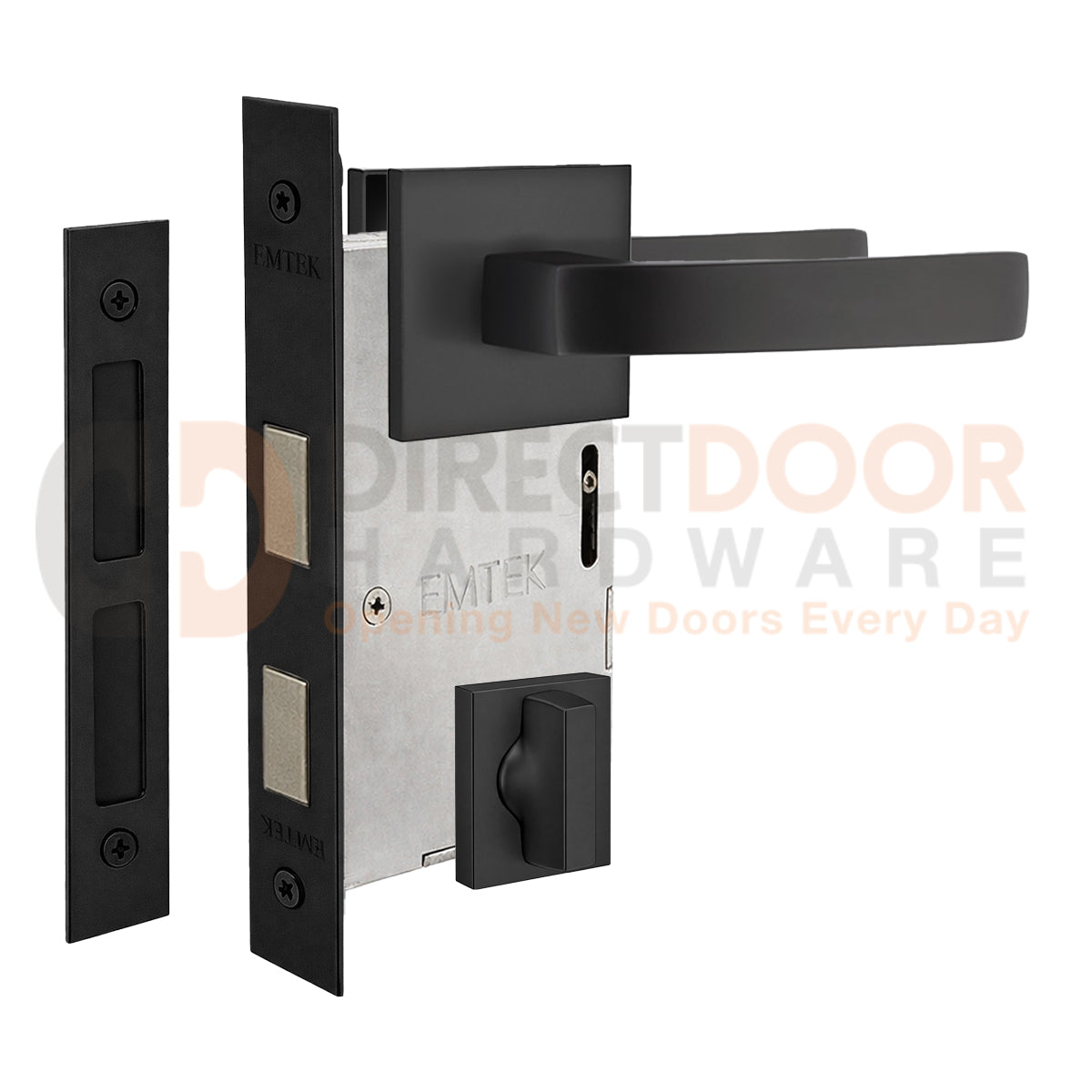Emtek Breslin Interior Mortise Lever with Square Rosette