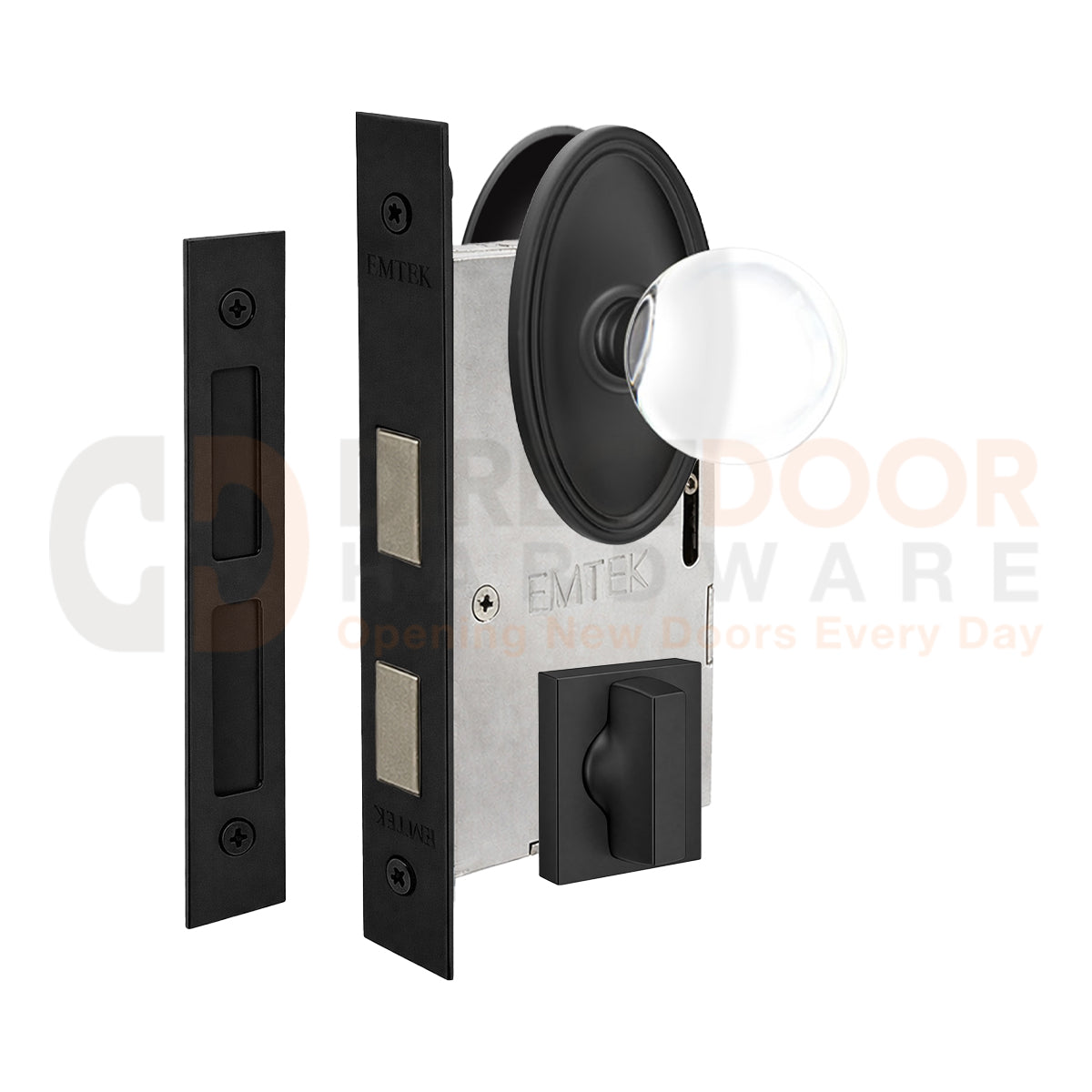Emtek Bristol Interior Mortise Knob with Oval Rosette