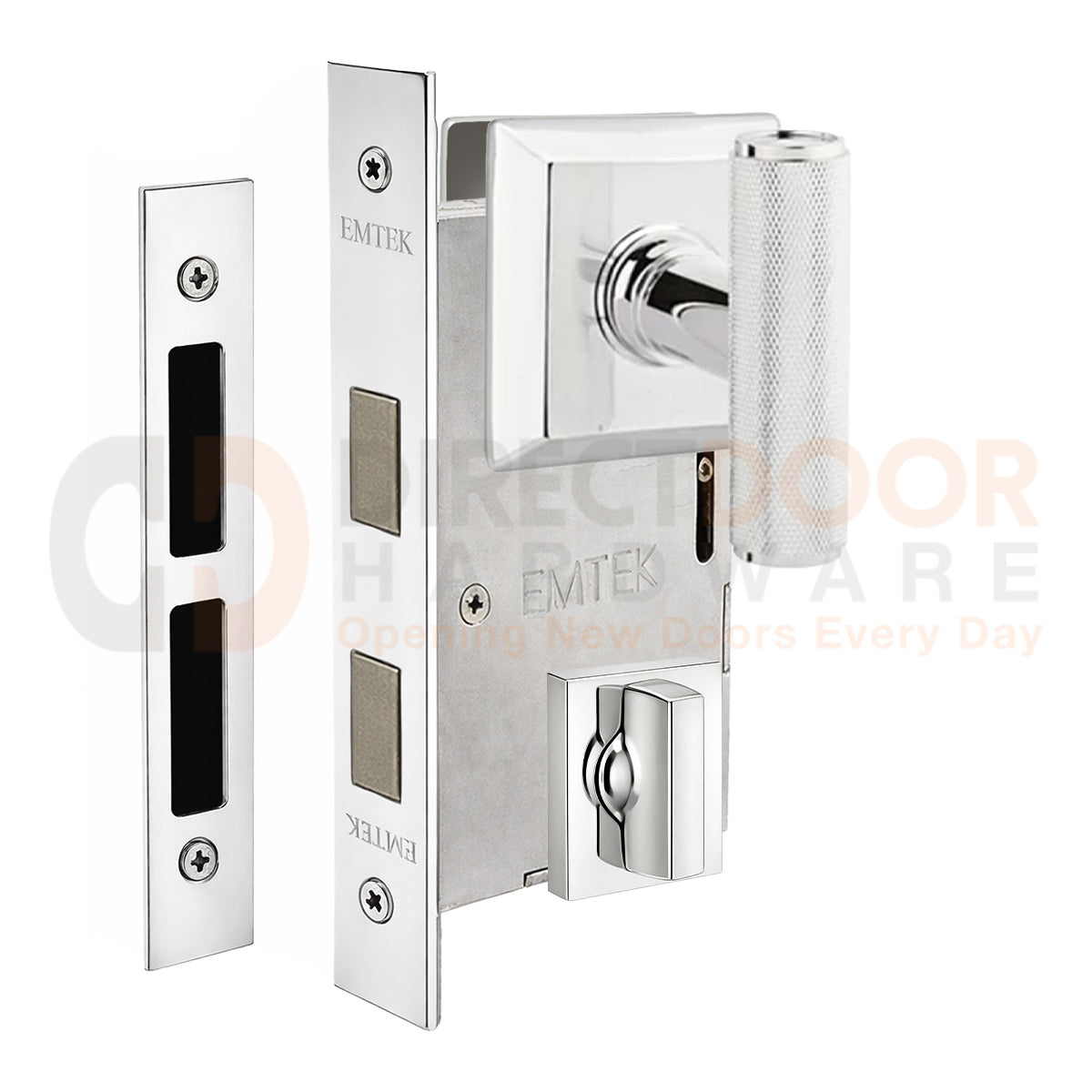Emtek Ace Knurled Interior Mortise Knob with Quincy Rosette