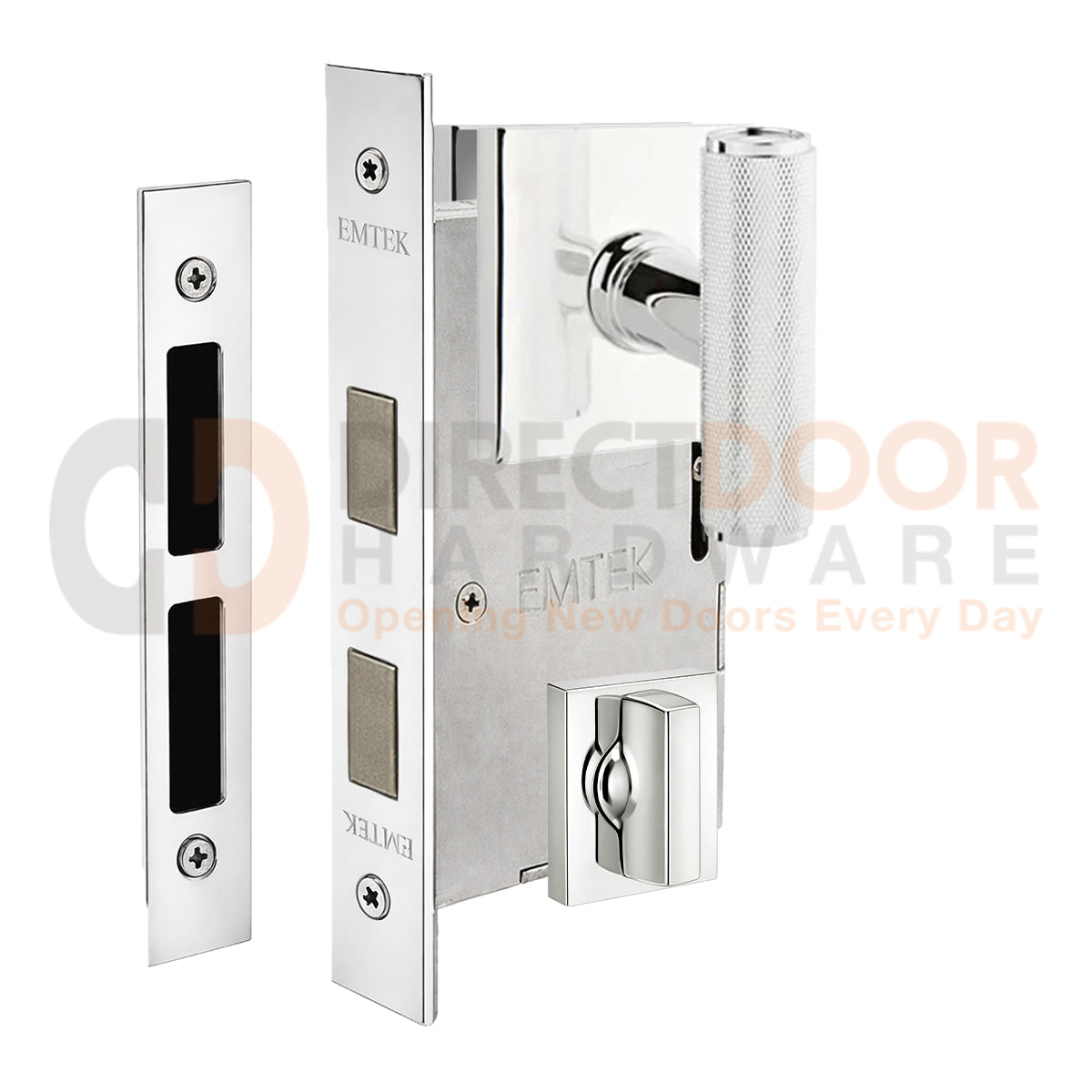 Emtek Ace Knurled Interior Mortise Knob with Square Rosette