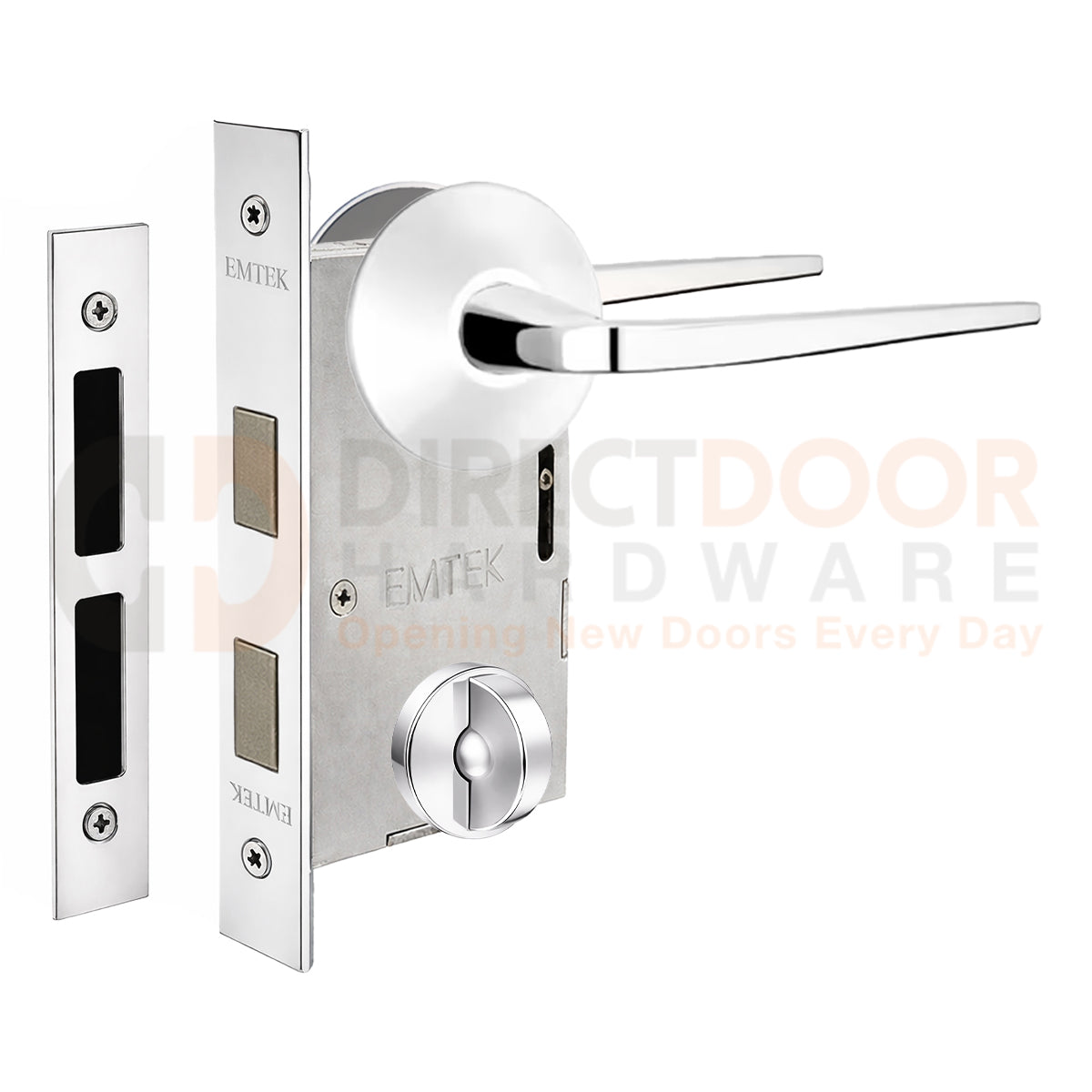 Emtek Athena Interior Mortise Lever with Modern Rosette