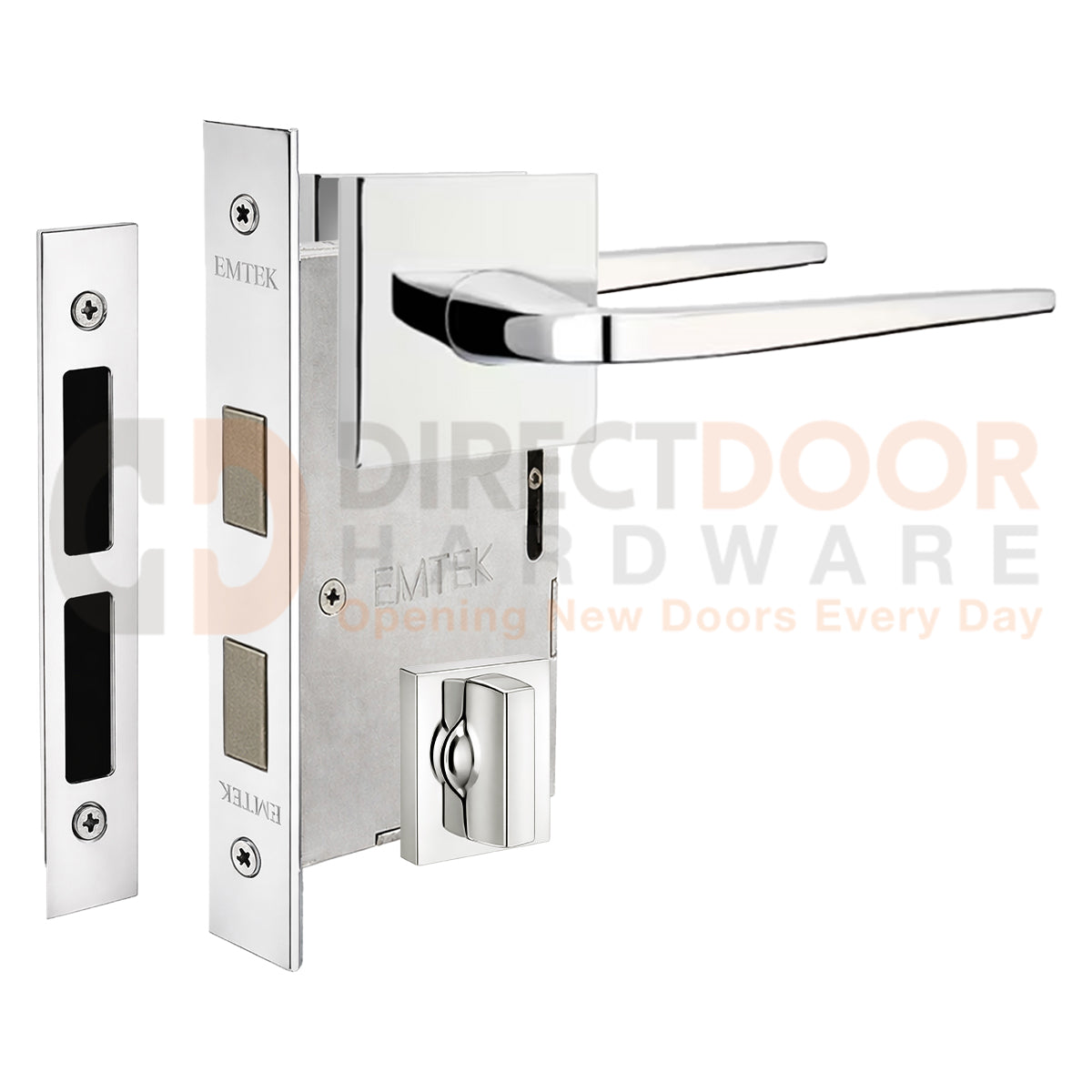 Emtek Athena Interior Mortise Lever with Square Rosette