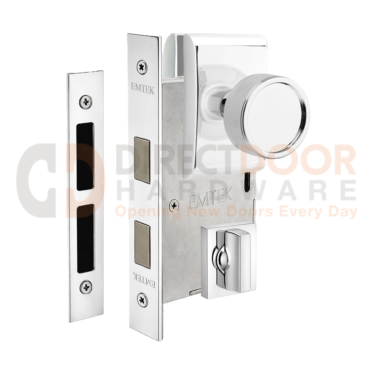 Emtek Conical Knurled Interior Mortise Knob with Neos Rosette