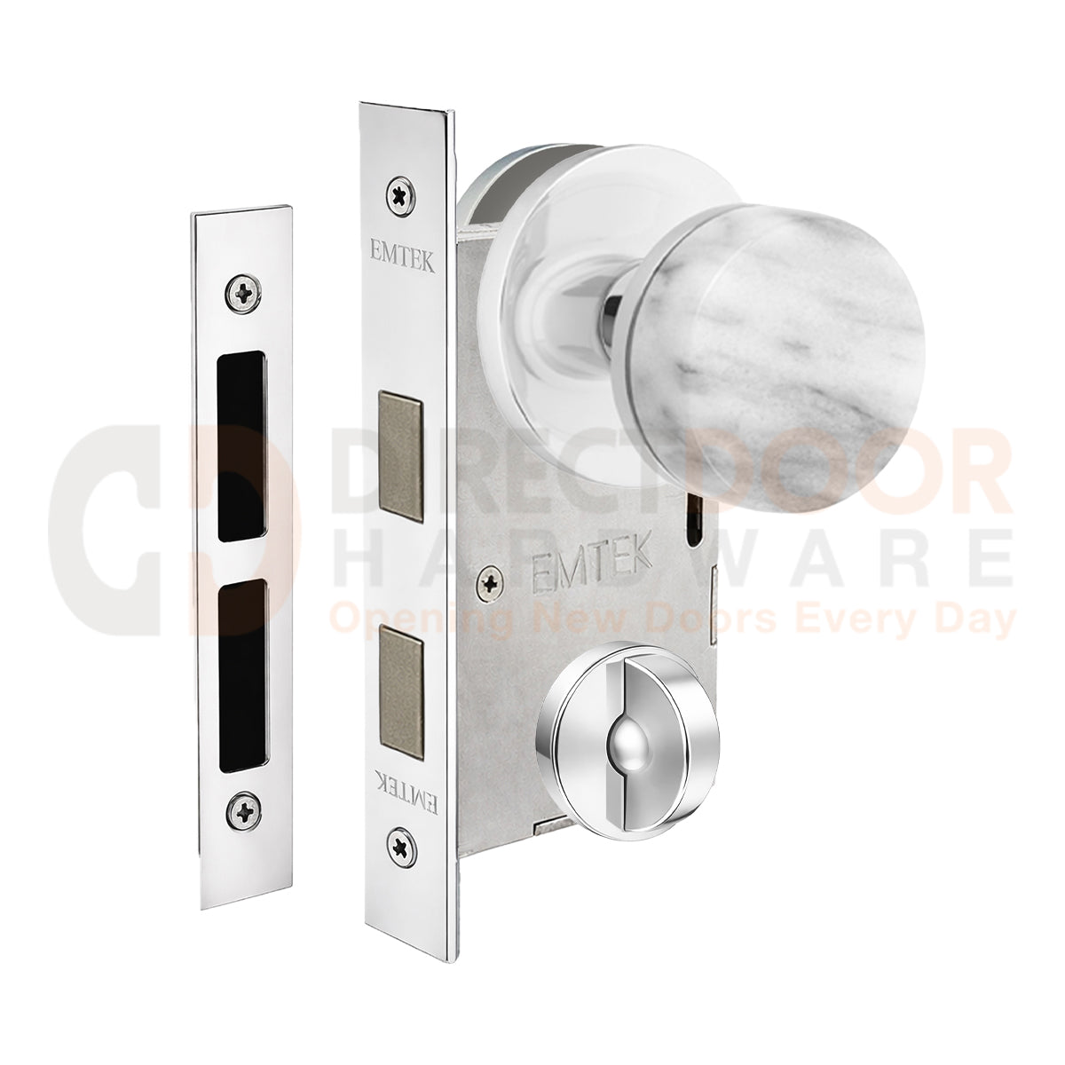 Emtek Conical Marble Interior Mortise Knob with Disk Rosette