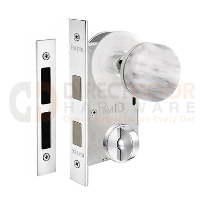 Emtek Conical Marble Interior Mortise Knob with Modern Rosette