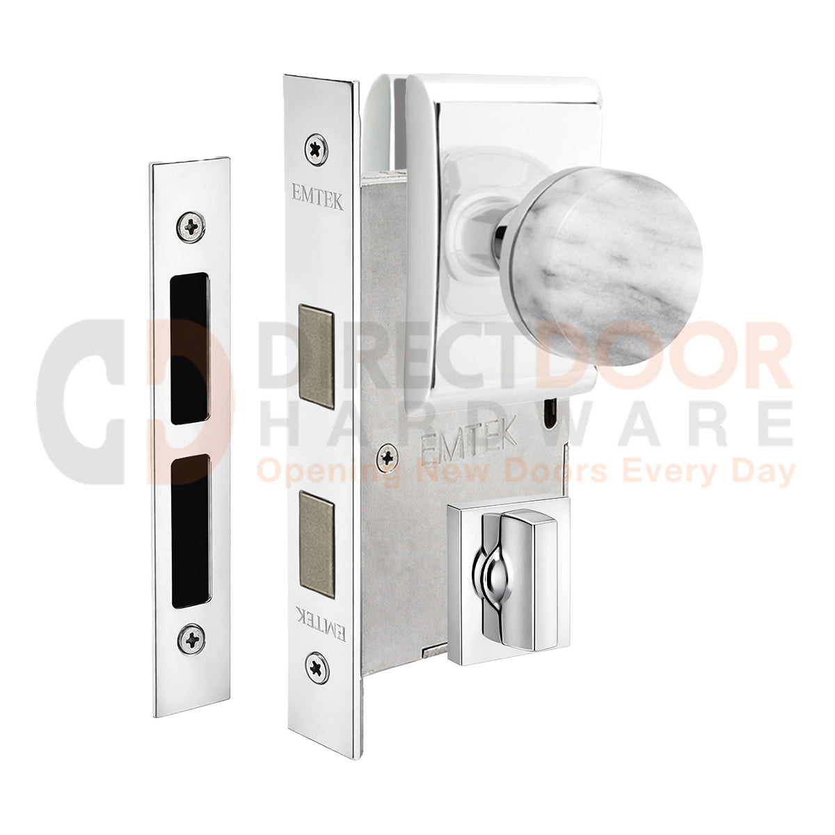 Emtek Conical Marble Interior Mortise Knob with Neos Rosette