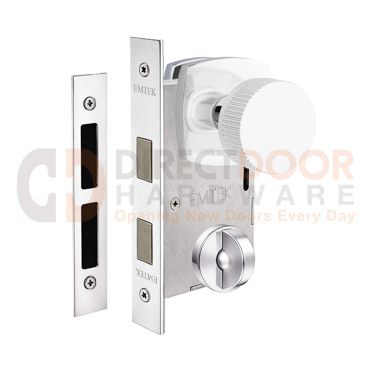 Emtek Conical Straight Knurled Interior Mortise Lever with Urban Rosette