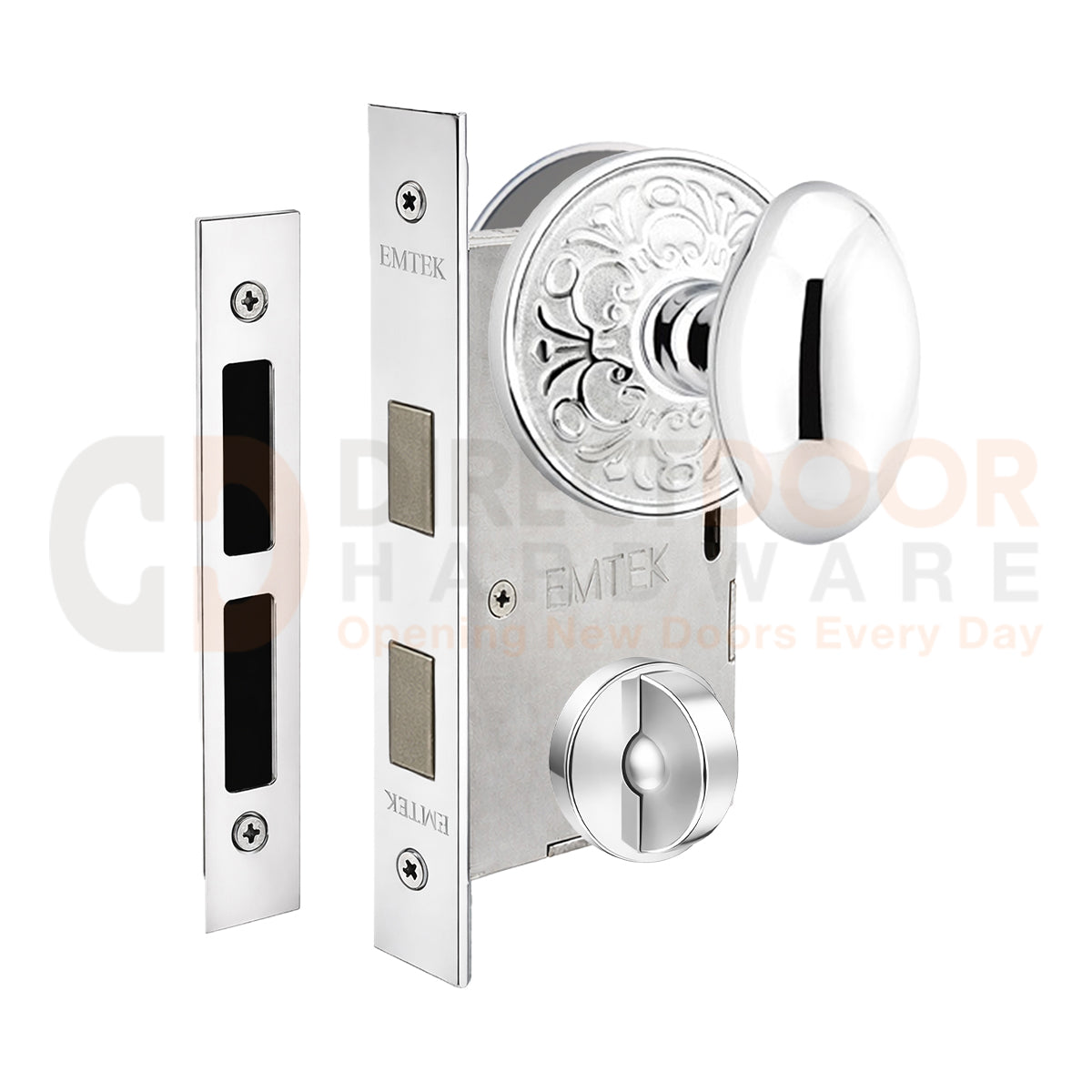 Emtek Egg Interior Mortise Knob with Lancaster Rosette