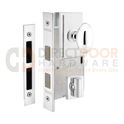 Emtek Egg Interior Mortise Knob with Rectangular Rosette