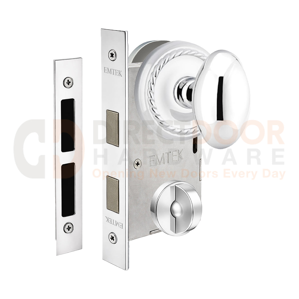 Emtek Egg Interior Mortise Knob with Rope Rosette