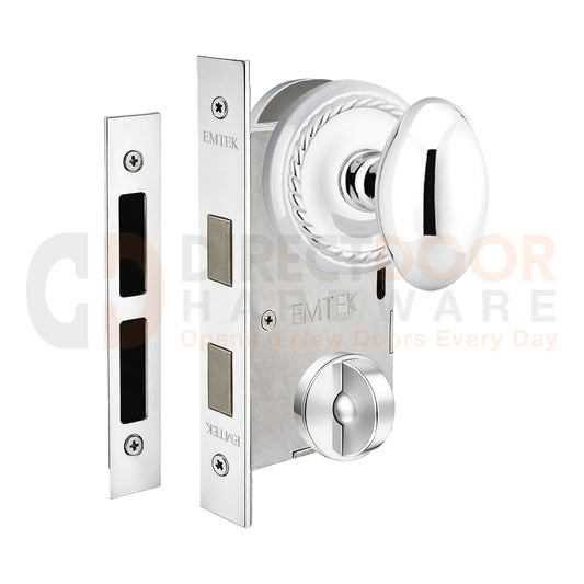 Emtek Egg Interior Mortise Knob with Rope Rosette